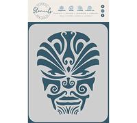 Pochoir visage de diable, 15 x 11,4 cm (M) - Pochoir de tatouage ethnique maori pour pochoir de peinture