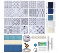 Pochoirs - 20 Pièces Géométriques Réutilisables pour Rapiéçage - Gabarit de Traçage pour Couture à la Main,Pour Amatrices, Tissus, Jeans, Chemises, Sacs, Quilt, Vêtements