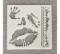 Pochoirs à lèvres de 13 cm pour peinture sur bois, pochoirs réutilisables pour décoration d'intérieur, pochoirs et modèles de bricolage pour panneaux, travaux manuels, art