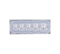 Pochoirs à ongles en résine époxy - Moule en forme d'ours - Décoration d'ongles - Plaque de stamping en silicone - Kit de fabrication de silicone de qualité alimentaire