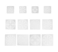 Pochoirs à pois - Modèles de peinture | Kit d'outils d'art de précision | 12 feuilles de design réutilisables pour toile de roche et bois | Créateur détaillé pour projets d'artisanat en tissu ou en