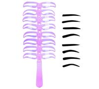 Pochoirs à Sourcils pour Forme - Set de Formes Réutilisables pour Sourcils 8 Modèles - Gabarits Lavables Portables pour Femmes Maquillage de Scène Voyage Fête