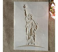Pochoirs A4 29 cm Statue de la Liberté pour peinture sur bois, pochoirs réutilisables pour décoration d'intérieur, pochoirs et modèles de bricolage pour panneaux, travaux manuels, art