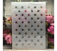 Pochoirs A4 29 cm Texture étoiles US pour peinture sur bois, pochoirs réutilisables pour décoration d'intérieur, pochoirs et modèles de bricolage pour panneaux, travaux manuels, art