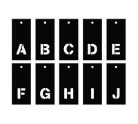 Pochoirs alphabet 70 lettres majuscules et minuscules & chiffres