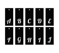 Pochoirs alphabet 70 motifs - lettre cursives & chiffres