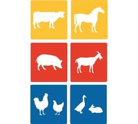 Pochoirs Animaux De La Ferme 6 Pièces
