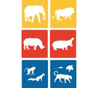 Pochoirs Animaux De La Savane 6 Pièces
