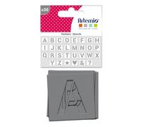 Artemio Pochoirs Alphabet Multicolore G 6 x 6 cm – Lot de 30