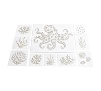 Pochoirs d'animaux réutilisables pour dessiner des animaux | Moules de plage et d'été muraux et peintures murales en céramique Gâteaux Cartes Maison Jardin Art