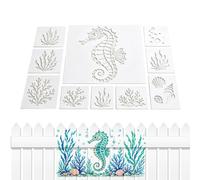 Pochoirs d'animaux réutilisables pour dessiner des animaux | Moules de plage et d'été muraux et peintures murales en céramique Gâteaux Cartes Maison Jardin Art