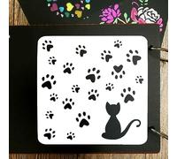 Pochoirs de 13 cm en forme de patte de chat pour peinture sur bois, pochoirs réutilisables pour décoration d'intérieur, pochoirs et modèles de bricolage pour panneaux, travaux manuels, art