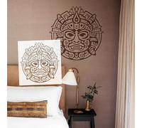 Pochoirs de 50 cm - Masque symbolique du dieu de la pluie mexicain - Motifs à grande échelle - Polyvalents - Taille XL - Peinture dimensionnelle - Œuvre d'art - Dimensions géantes pour plafond S658