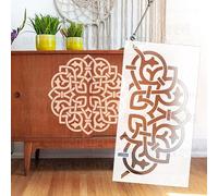 Pochoirs de 80 cm de long avec motif mandala pour murs - Réutilisables - Décoration de meubles - Pochoirs sur mur - Plâtre - Artisanat