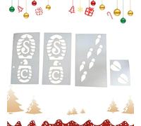 Pochoirs de décoration de Noël, ornements d'empreintes de Noël, pochoirs d'empreinte de gnome de 4 pièces, petits modèles de Noël, peinture de neige, pâte, décoration