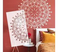 Pochoirs de fleurs rondes de 70 cm Mandala pour murs, modèles à peindre, décorer sur le mur, travaux manuels, peinture, décoration pour meubles, réutilisables et portables S497