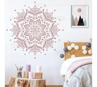 Pochoirs de fleurs ronds de 80 cm Mandala sur le mur pour décorer les murs à peindre, réutilisables, décoration, mastic, modèles de meubles, peinture en brique, grands motifs
