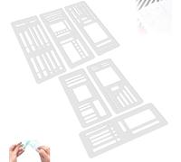 Pochoirs De Journal,Pochoirs Pour Peinture De Journal,Pochoir Scrapbooking,Pochoir De Cahier Réutilisables,Journal Accessoire Pour Bricolage Journal Agenda, Scrapbooking, Album, Planificateur (Bset)