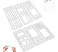 Pochoirs De Journal,Pochoirs Pour Peinture De Journal,Pochoir Scrapbooking,Pochoir De Cahier Réutilisables,Journal Accessoire Pour Bricolage Journal Agenda, Scrapbooking, Album, Planificateur (Aset)