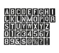 Pochoirs de Lettres Éducatives Réutilisables en Plastique PP Noir | Modèles D’alphabet pour Peinture, Bords Lisses et Surface Douce, pour Garçon Fille et Créateurs
