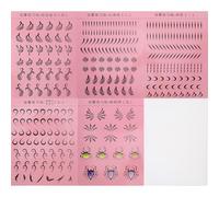 Pochoirs de Maquillage pour Visage, Modèles Réutilisables pour Débutants | Carton Coloré et Plastique, Design Ajouré Précis, pour Garçon Fille, Ateliers, Fêtes Locales et Entraînement