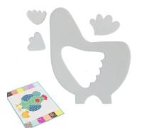 Pochoirs de matelassage - Pochoirs de couette de poulet | Réutilisable Acrylique en forme de poulet à la main Règle et gabarit de, modèle Accessoires de pochoir pour débutants