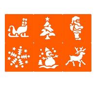 Pochoirs de Noël pour enfants - DTM LOISIRS CRÉATIFS - Lot de 6 - Plastique réutilisable - Vert