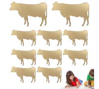 Pochoirs de peinture d'animaux, coupures d'animaux en bois inachevés - 10 animaux en bois à peindre - Copeaux de bois vides non Outils créatifs pour modèles de dessin divert