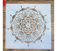 Pochoirs De Peinture Découpés Au Laser Pour La Fabrication De Cartes,Moules Pour Poètes Bricolage,Sol,Carrelage,Tissu,Mur,Meubles,Mandala,30x30cm,9 Types #C