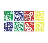 Pochoirs de peinture murale | Pochoirs de peinture sur toile | 8 pochoirs réutilisables pour carrelage | Pochoirs de meubles, pochoirs de peinture pour la maison, dor