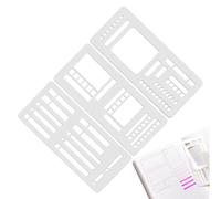 Pochoirs de planificateur, modèle flexible fait à la main, modèles réutilisables, pochoirs de journal, outils de dessin multifonctionnels pour peinture, dessin, traceur, carnet, accessoires de journal
