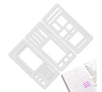 Pochoirs de planification | Pochoir de journal flexible fait à la main - Modèles de journalisation antidérapants pour dessin, étudiants, peinture, adultes, liste de vérification, planification