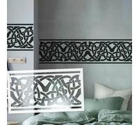 Pochoirs de séparation celtiques à bordure damassée de 40 cm pour murs à peindre, peinture, décoration, travaux manuels pour décoration de meubles, décoration pour plâtre S407
