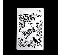 Pochoirs décoratifs de 15 x 16 cm, motif ange, fleur, alphabet, rose, oiseau, loisirs créatifs, modèles de peinture décoratifs - Style 3