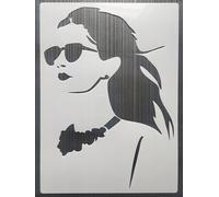 Pochoirs Décoratifs Pour Peinture Murale,Femme Sur Le Côté,Bricolage,Meubles,Scrapbooking,Coloriage,Gaufrage,Modèle D'album,1 Pièce,21x29cm - Type D8