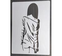 Pochoirs Décoratifs Pour Peinture Murale,Femme Sur Le Côté,Bricolage,Meubles,Scrapbooking,Coloriage,Gaufrage,Modèle D'album,1 Pièce,21x29cm - Type D2