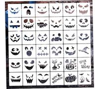 Pochoirs d'Halloween pour la peinture, 36pcs pochoirs d'Halloween 5x5 pouces décorations 'animaux réutilisables pour la peinture, sculpture de citrouille, bricolage artisanat