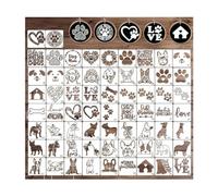 Pochoirs d'Halloween réutilisables de 7,6 cm pour travaux manuels et | Parfaits pour les projets de bricolage, ces pochoirs présentent des motifs amusants d'Halloween (chien)