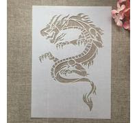 Pochoirs dragon pour travaux manuels, format A4 29 cm, pochoirs fins en forme de dragon pour peinture sur murs en bois, décorations sur toile, projets de bricolage