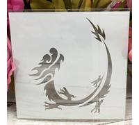 Pochoirs dragon réutilisables, 26 x 18 cm, pochoirs dragon occidental pour peinture sur bois, toile, murs, décorations, modèle animal, projets artistiques, style A 13 x 13 cm