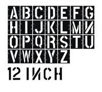 Pochoirs en forme de lettres de l'alphabet de 30,5 cm - Pochoirs emboîtables en plastique de grande taille pour bois, mur, tissu, verre, papier, signalisation, projets artistiques