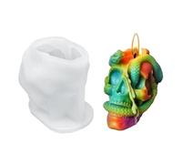 Pochoirs en Silicone pour Halloween,Moule en Silicone pour Plâtre - Moules Effrayants à Libération Facile pour Résine Époxy et Artisanat