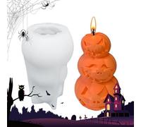 Pochoirs en Silicone pour Halloween, Moules à Bougie Parfumée en Silicone, Moules Effrayants à Libération Facile pour Résine Époxy et Artisanat