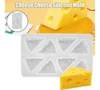 Pochoirs En Silicone Souple En Formme De Fromage, 8 Cellules, Moule En Résine Époxy, Poêle À Gâteau Pour Bricolage, Moule Artisanal, Offre Spéciale