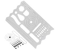 Pochoirs et Gabarits pour Planificateur | Règle de Dessin Géométrique,Marque-page en Acier Inoxydable avec Formes - pour Élèves Peinture Journal Créatif Artistes Adultes Architectes Dessin