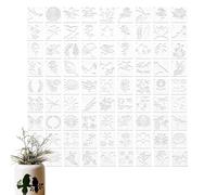Pochoirs floraux pour murs 80 pochoirs réutilisables DIY 7,6 x