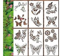 Pochoirs géants réutilisables pour clôture de jardin - Pochoir floral géant réutilisable pour peinture sur murs en bois, clôture, peinture par pulvérisation