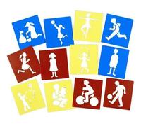 Pochoirs géants silhouette de personnes (lot X12)