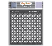 Pochoirs géométriques réutilisables CraftTreat - Tresse de canne 12 x 12 pouces. Pochoirs en maille, pochoirs de bricolage pour peindre sur des vêtements en bois, meubles muraux, décoration intérieure