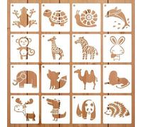 Pochoirs Graphiques En Forme D'animal, Pour Journal Intime, Scrapbooking, 16 Paquets